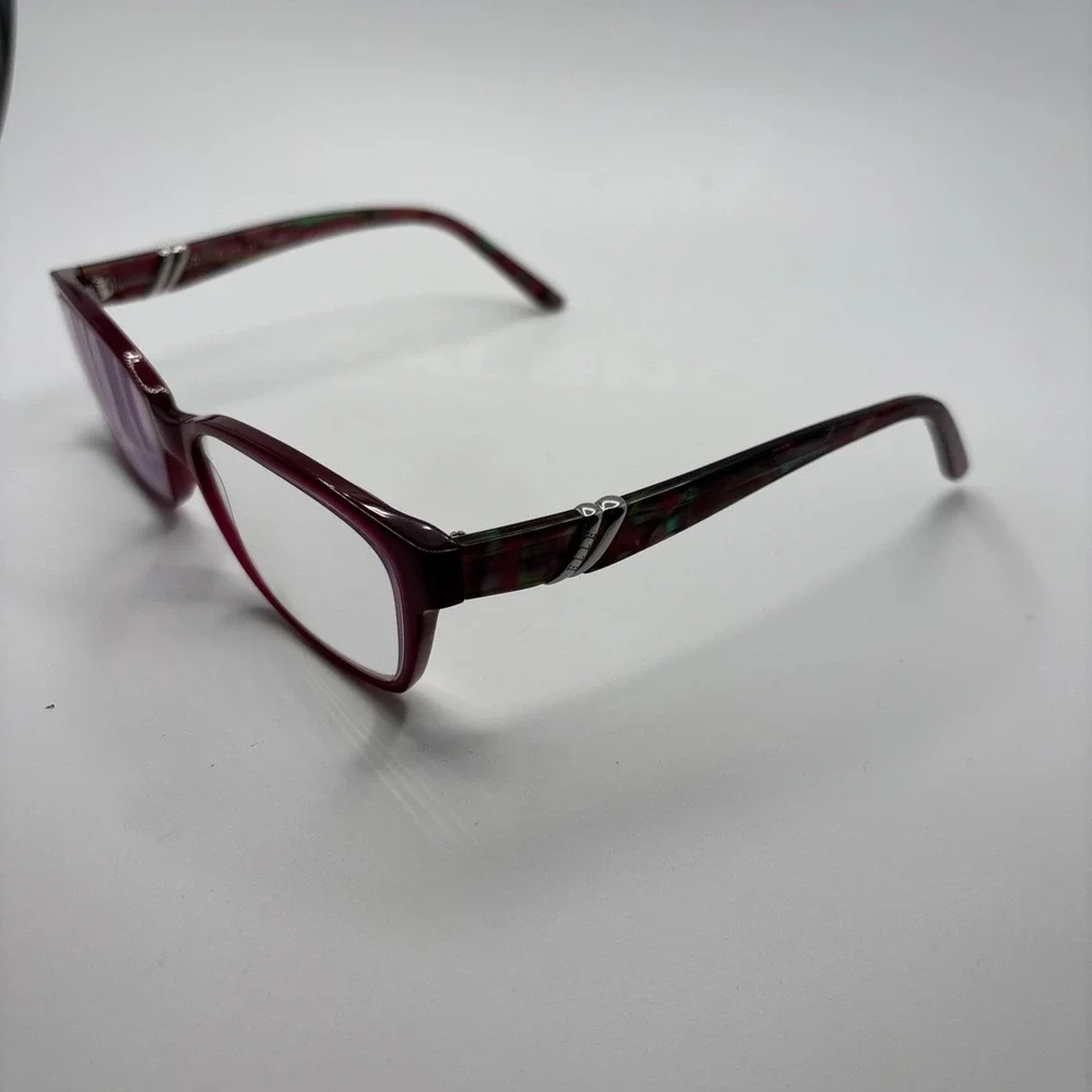ELLE EL13393 BU BURGUNDY AUTHENTIC EYEGLASSES 55-16-140MM FRAME W/CASE